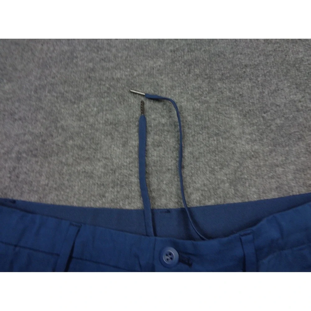 Ash & Erie Shorts Men 34 Blue Chino Flat Front Stretch Twill Golf Drawstring
